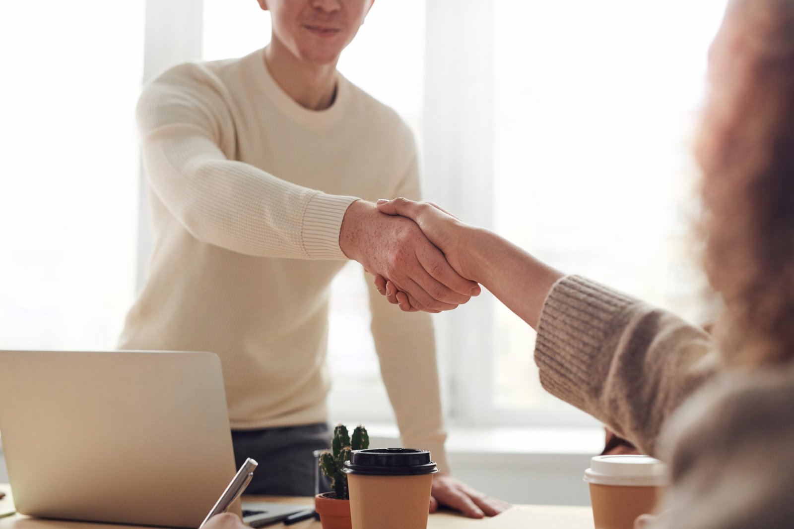 Shaking hands. marketing growth